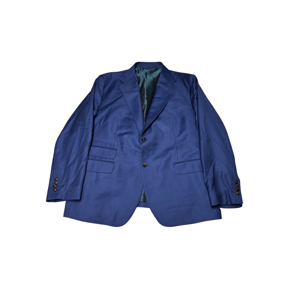 Bonobos Jetsetter X Faratelli Blazer Mens 46R Blue Wool Athletic Fit Italian
